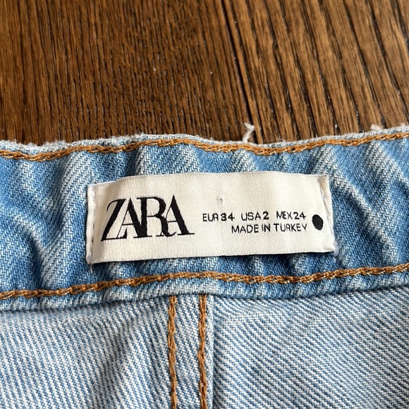 Zara Blue Straight Leg Jeans - Picture 4 of 4